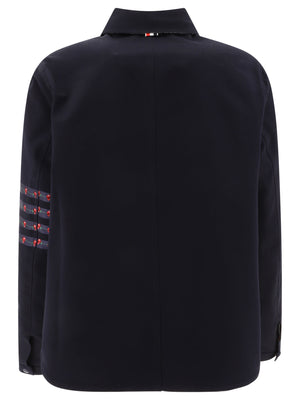 THOM BROWNE Classic Blue Jacket for Men - 24FW Collection