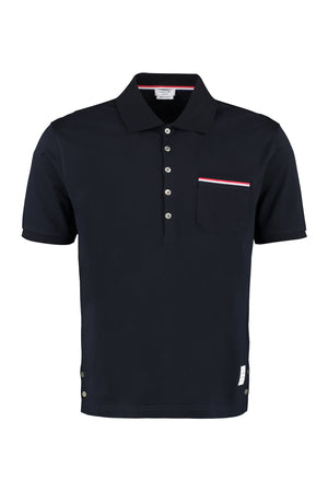 THOM BROWNE Mercerized Cotton Polo Shirt - Size 3