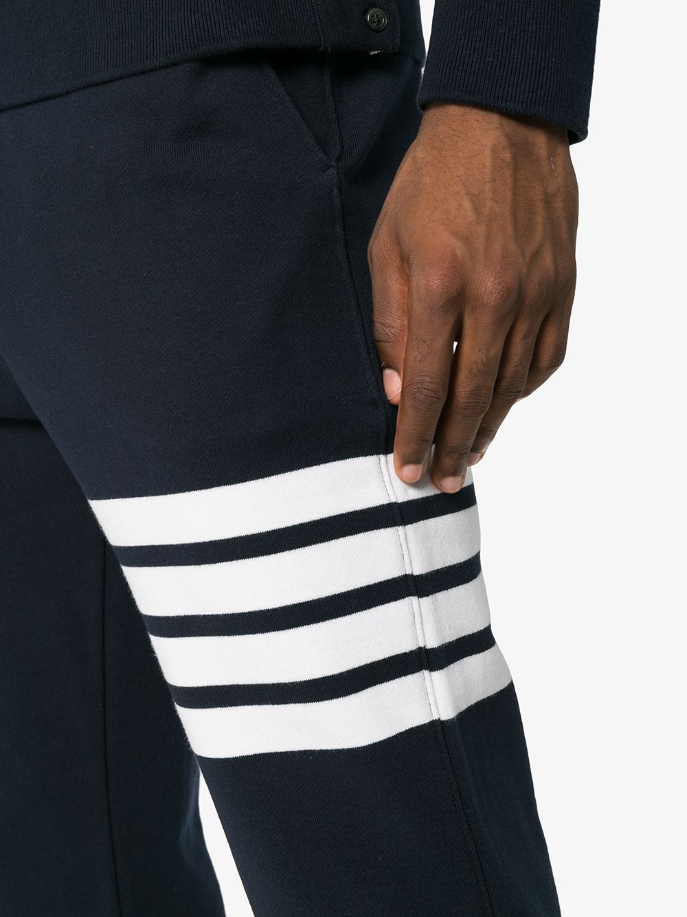 THOM BROWNE Men's 4-Bar Stripe Track Pants in Grey for SS24