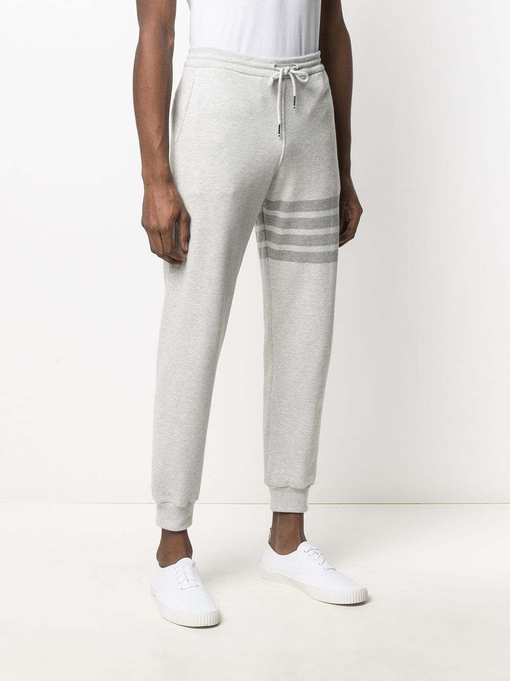 THOM BROWNE Men's Drawstring Sweatpants in Grey