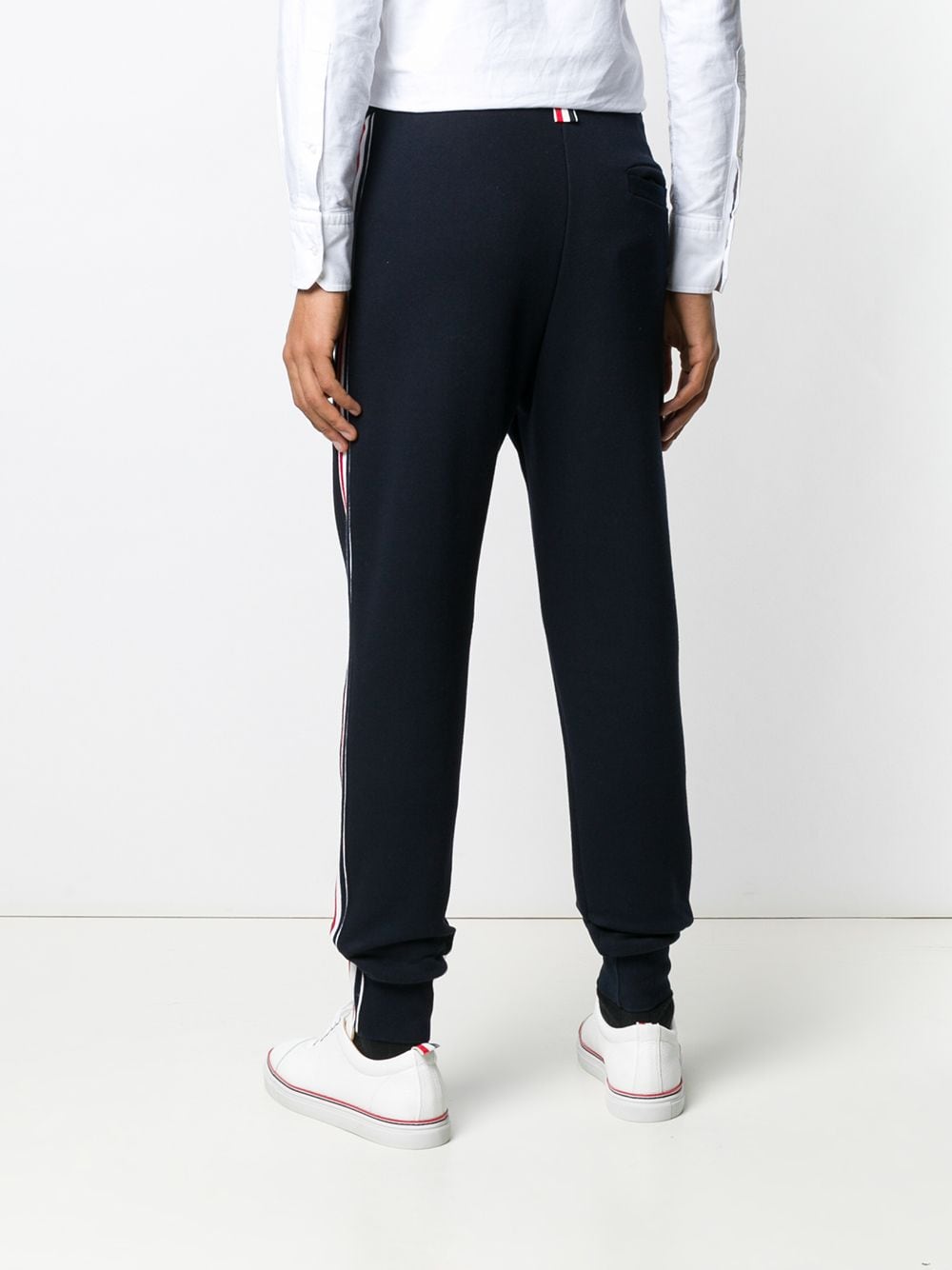 THOM BROWNE Blue Cotton RWB Stripe Loopback Track Pants for Men