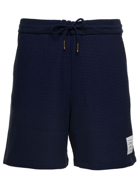 THOM BROWNE Men's Blue Cotton Bermuda Shorts for FW24