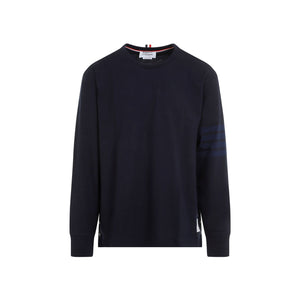 THOM BROWNE Classic Long Sleeve Rugby T-Shirt in Navy