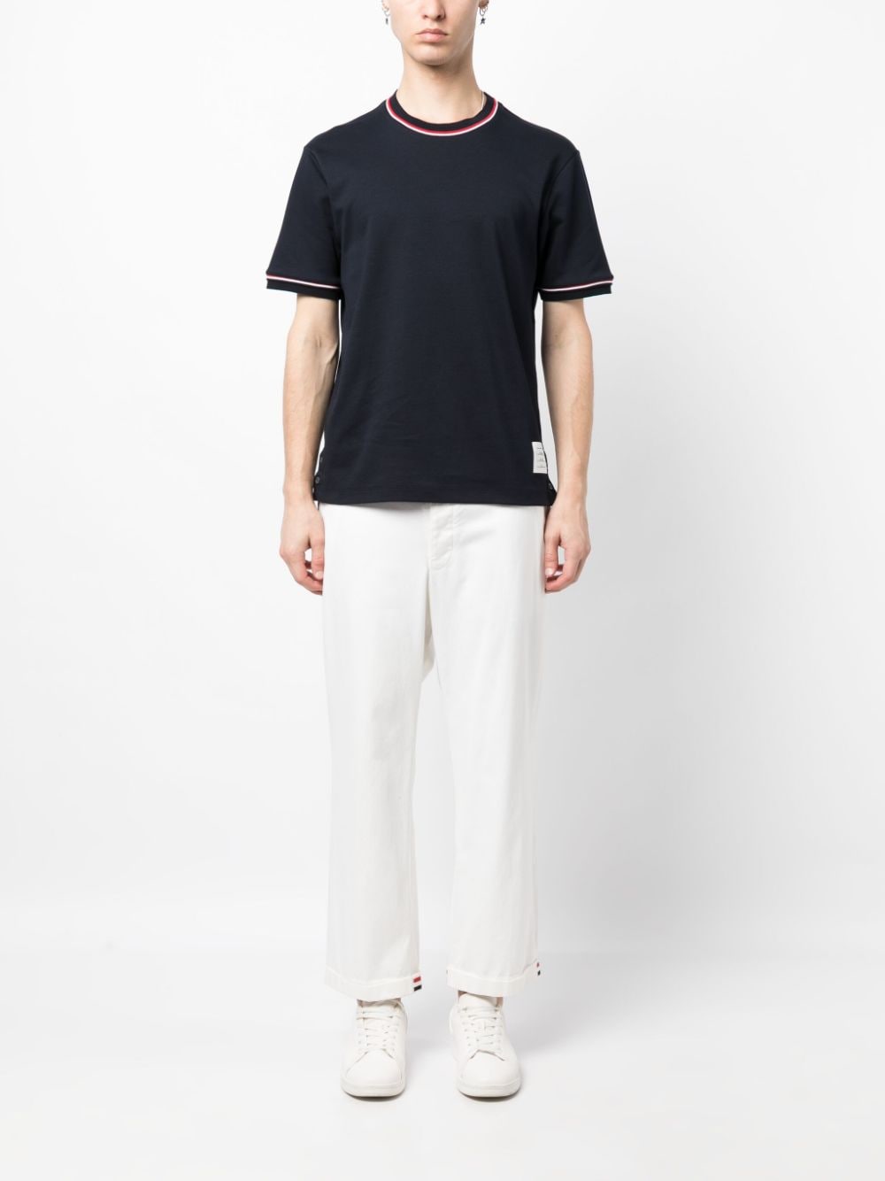 THOM BROWNE Classic Cotton T-Shirt for Men