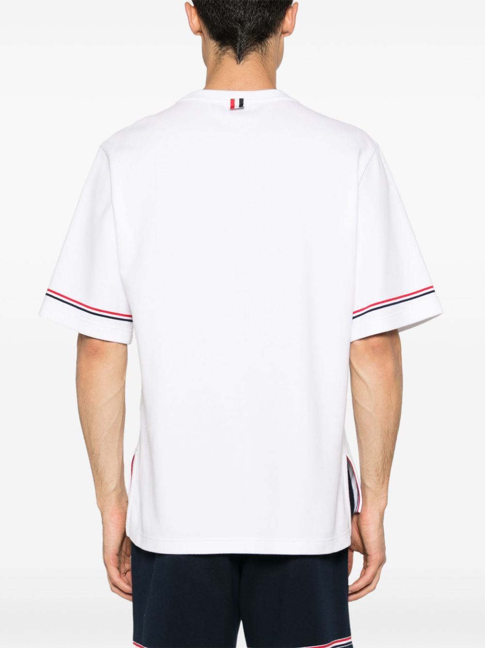 THOM BROWNE Men's Cotton RWB Stripe T-Shirt