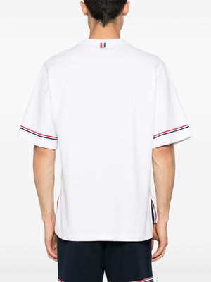 THOM BROWNE Men's Cotton RWB Stripe T-Shirt