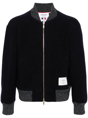 THOM BROWNE RWB Wool Bomber Jacket with Stripe Detail