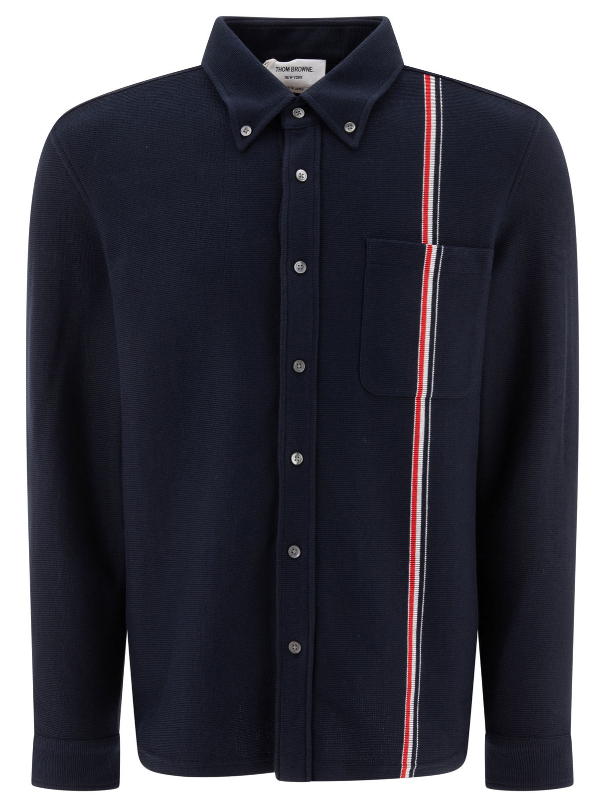 THOM BROWNE Classic Blue Cotton Shirt