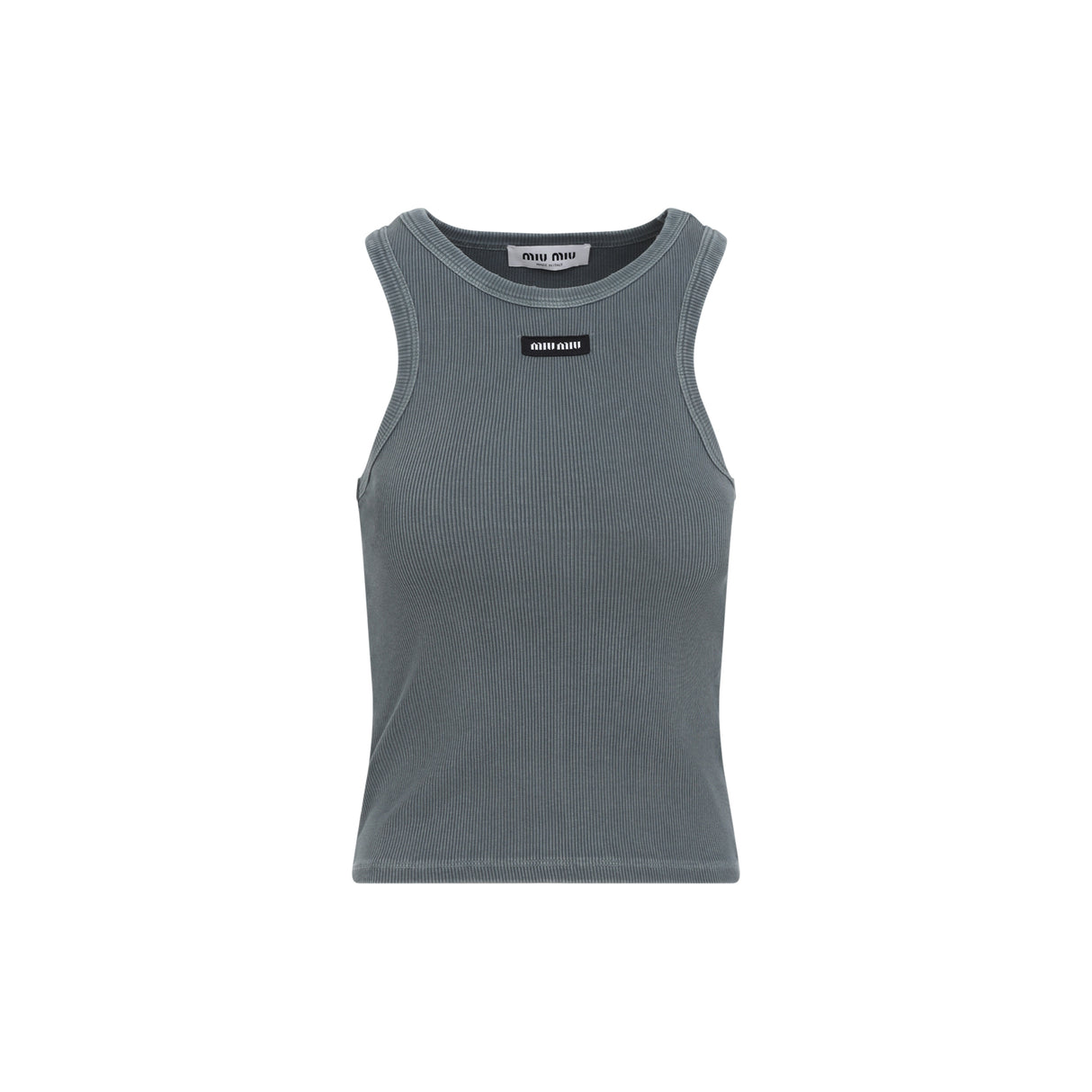 MIU MIU Cotton Tank Top for Women - SS25 Collection