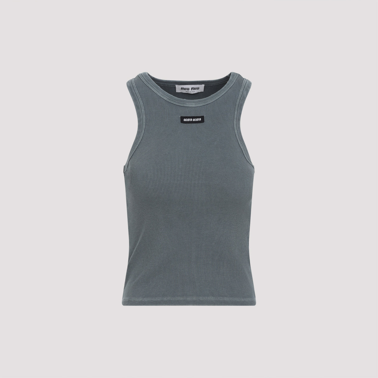 MIU MIU Cotton Tank Top for Women - SS25 Collection