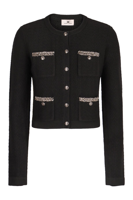 ELISABETTA FRANCHI Sophisticated Wool Cardigan for Women