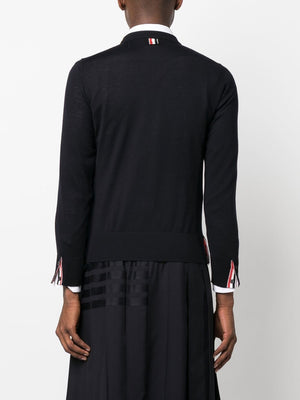 THOM BROWNE Blue Stitch Sweater for Men - Relaxed Fit