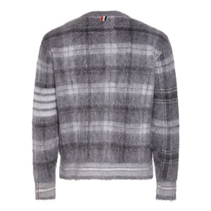 THOM BROWNE Men's Long Sleeve Grey Sweater - 23FW Collection