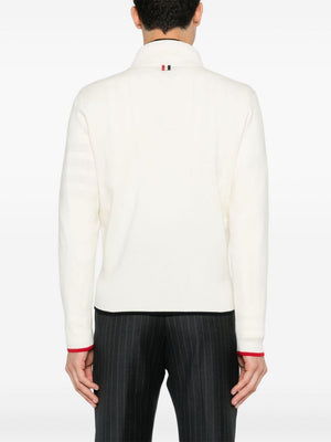 THOM BROWNE Funnel Neck Half Zip Pullover for Men