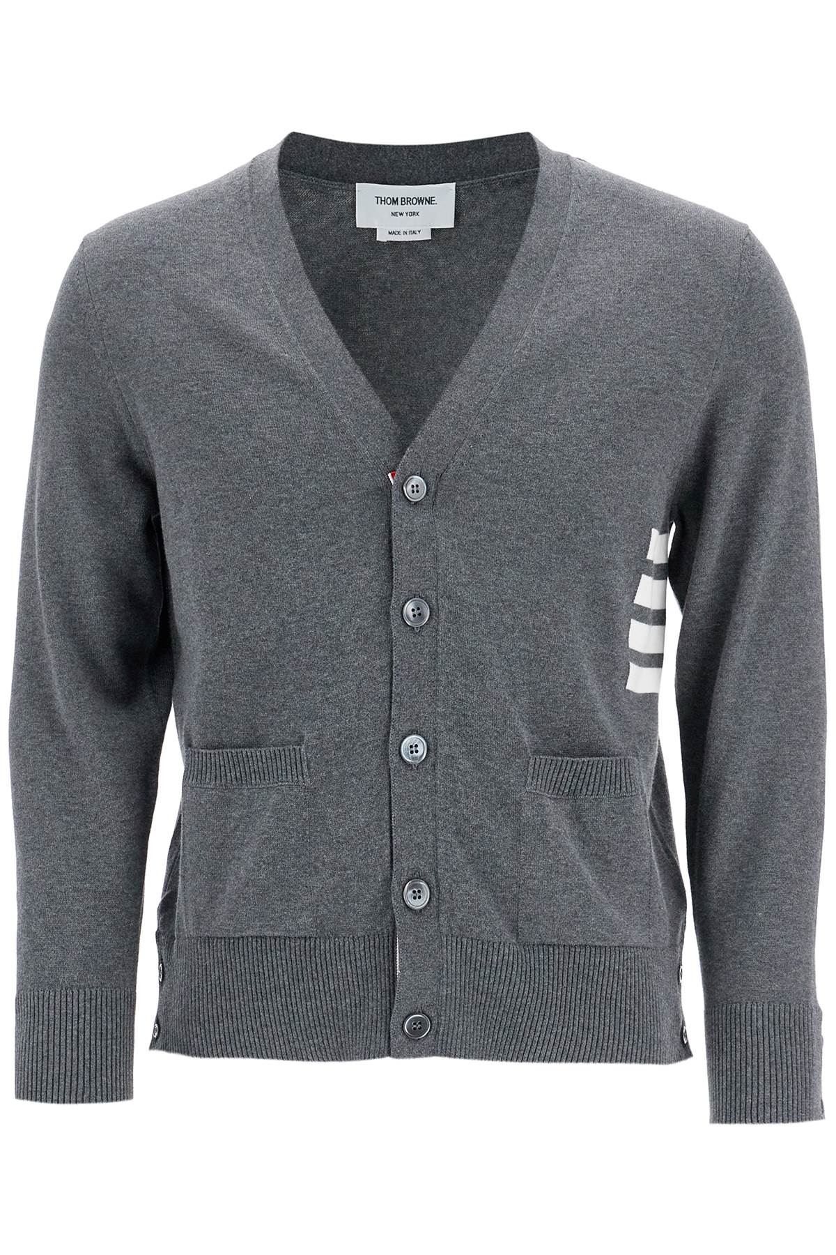 THOM BROWNE 4-Bar Cotton Cardigan - Regular Fit