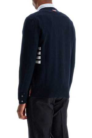 THOM BROWNE 4-Bar Cotton Cardigan - Regular Fit