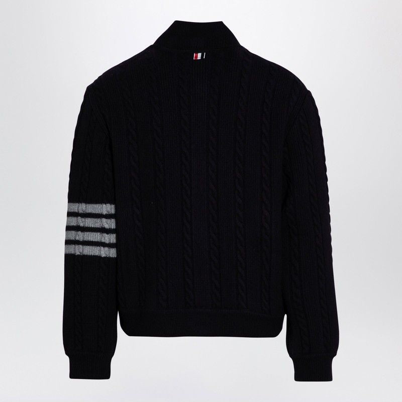 THOM BROWNE Classic Cable-Knit Cardigan for Men - FW24 Edition