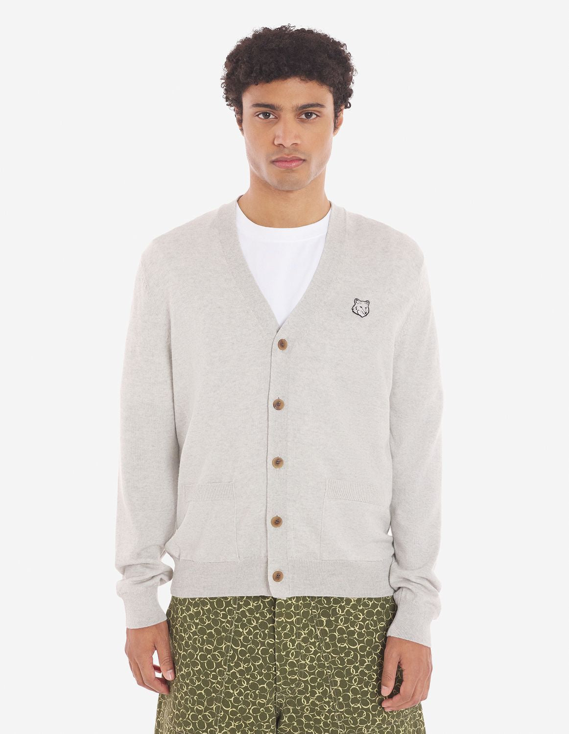 MAISON KITSUNÉ Classic Fox Patch Cardigan - Regular Fit