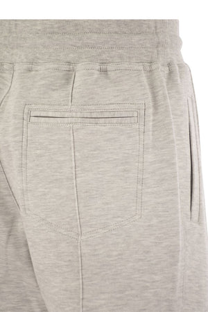 BRUNELLO CUCINELLI Pearl Grey Luxury Leisure Trousers