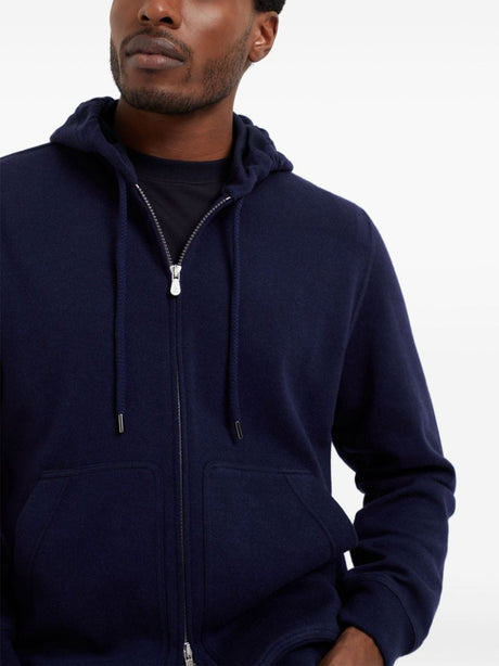 BRUNELLO CUCINELLI Luxury Cashmere Blend Zip-Up Hoodie