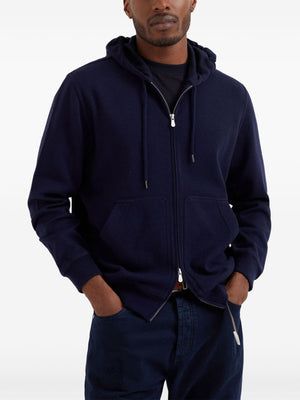 BRUNELLO CUCINELLI Luxury Cashmere Blend Zip-Up Hoodie