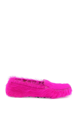 MARNI Luxurious Fuchsia Leather Moccasins for Men