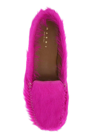 MARNI Luxurious Fuchsia Leather Moccasins for Men