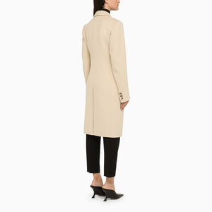 MAX MARA SPORTMAX Ivory Double-Breasted Women's Wool Jacket