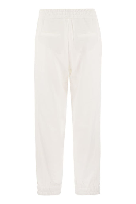 BRUNELLO CUCINELLI Elegant White Cotton Sweatpants