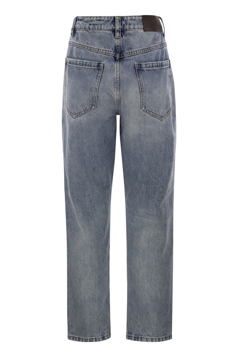 BRUNELLO CUCINELLI Contemporary and Versatile Straight Denim Trousers for Women - SS23