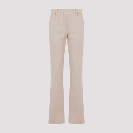 BRUNELLO CUCINELLI Beige Cotton Pants for Women - FW24