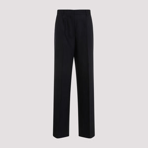 MIU MIU Luxurious Blue Virgin Wool Blend Trousers