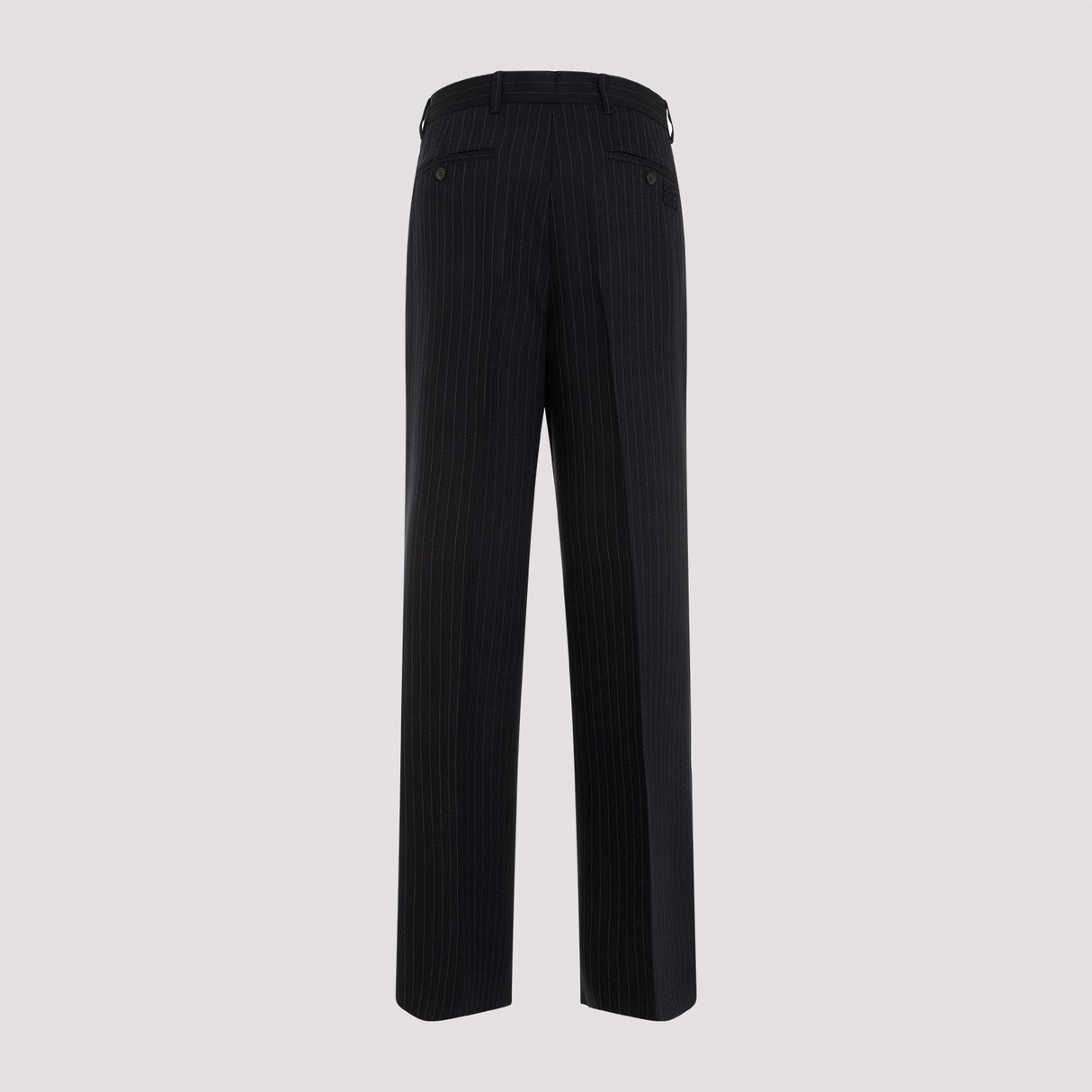 MIU MIU Luxurious Blue Virgin Wool Blend Trousers