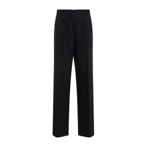 MIU MIU Luxurious Blue Virgin Wool Blend Trousers