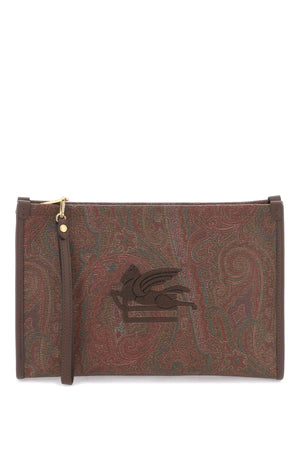 ETRO Paisley Embroidered Pouch Handbag for Men