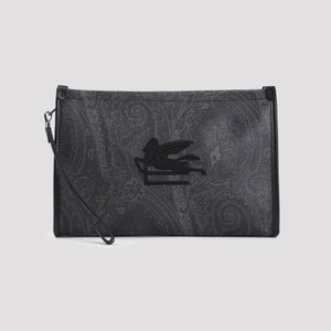 ETRO Paisley Embroidered Pouch Handbag for Men