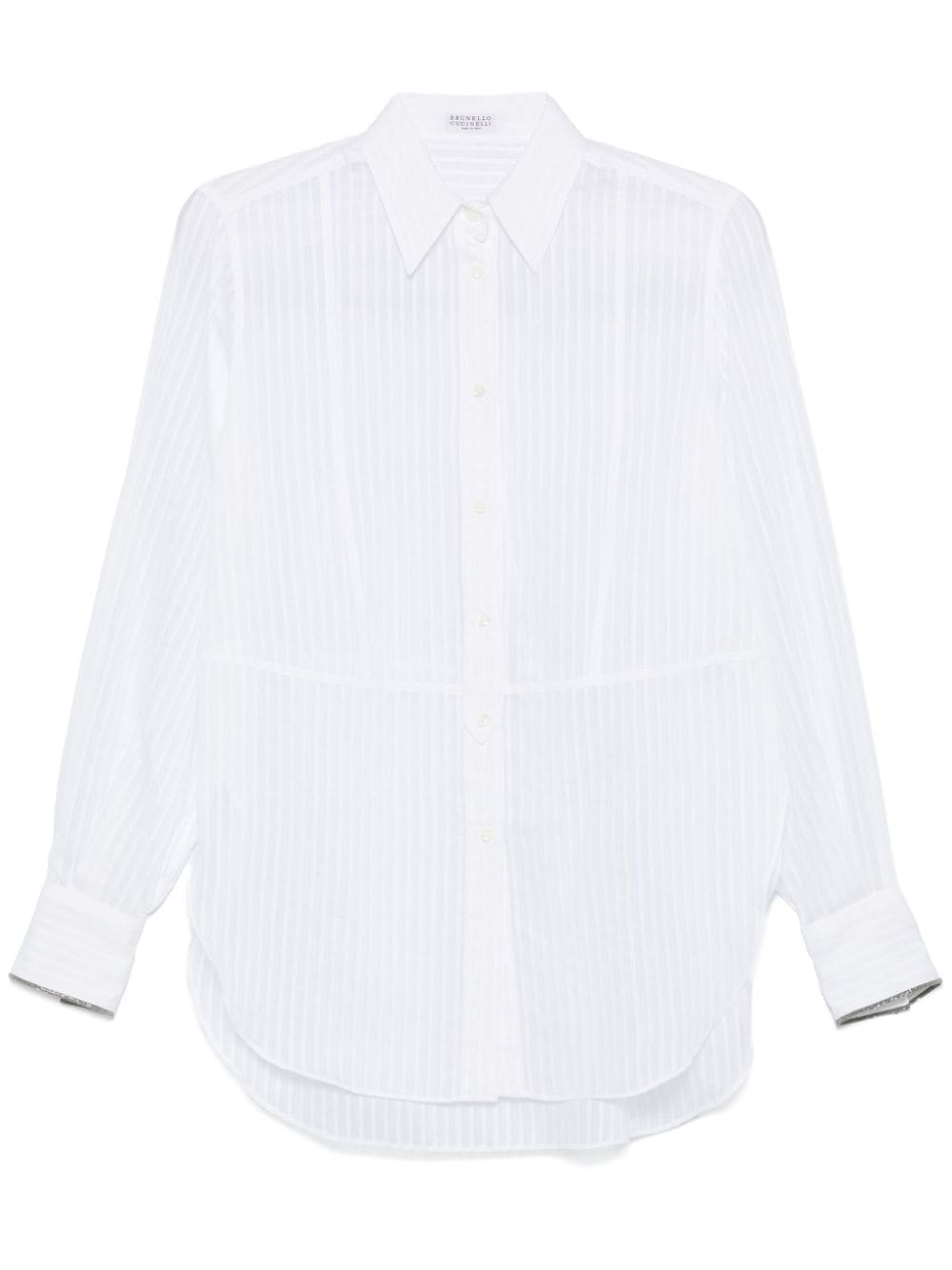 BRUNELLO CUCINELLI Elegant Silk Blend Stripe Shirt for Women