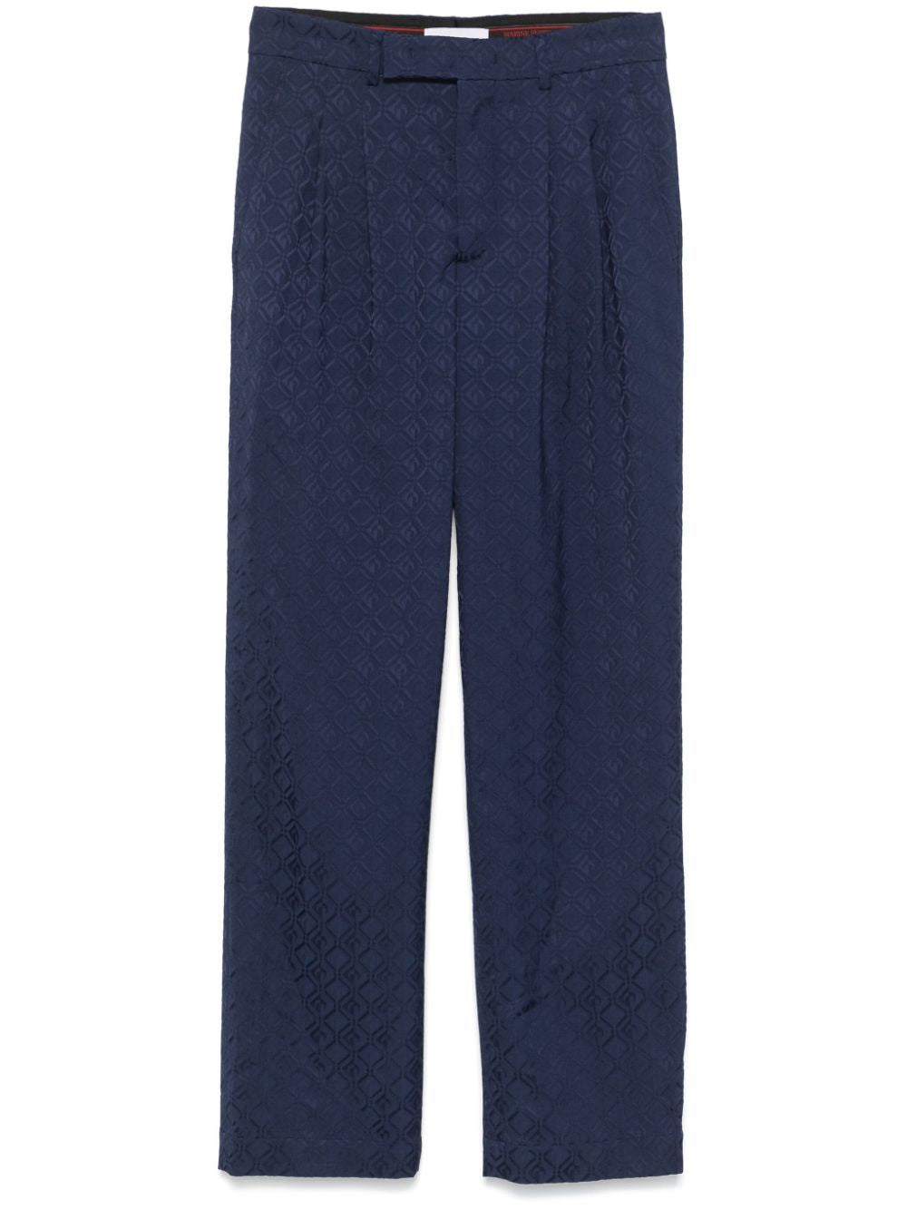 MARINE SERRE Moon Diamond Jacquard Trousers - Mid Rise