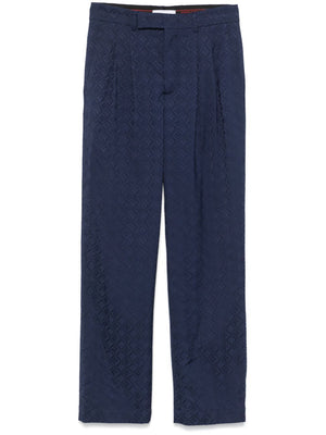 MARINE SERRE Moon Diamond Jacquard Trousers - Mid Rise