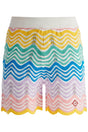 CASABLANCA Gradient Wave Knit Bermuda Shorts - Men’s Size M