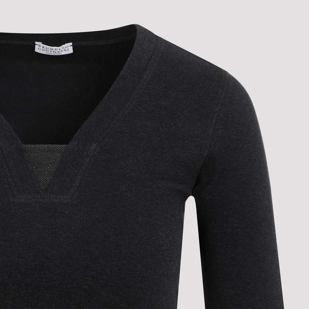 BRUNELLO CUCINELLI Black Cotton T-Shirt for Women