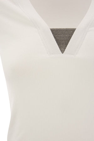 BRUNELLO CUCINELLI Elegant Cotton Blend V-Neck Tee