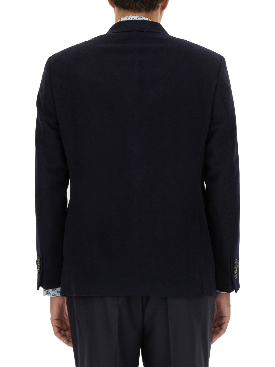 ETRO Men's Single-Breasted Cashmere Jacket - Size 52