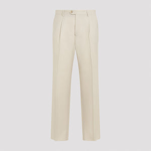 ETRO Single Pleat Wool Pants for Men - Fall/Winter 2024