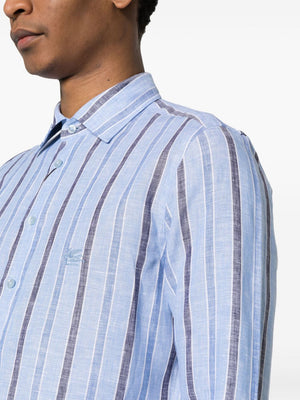 ETRO Clear Blue Striped Linen Shirt