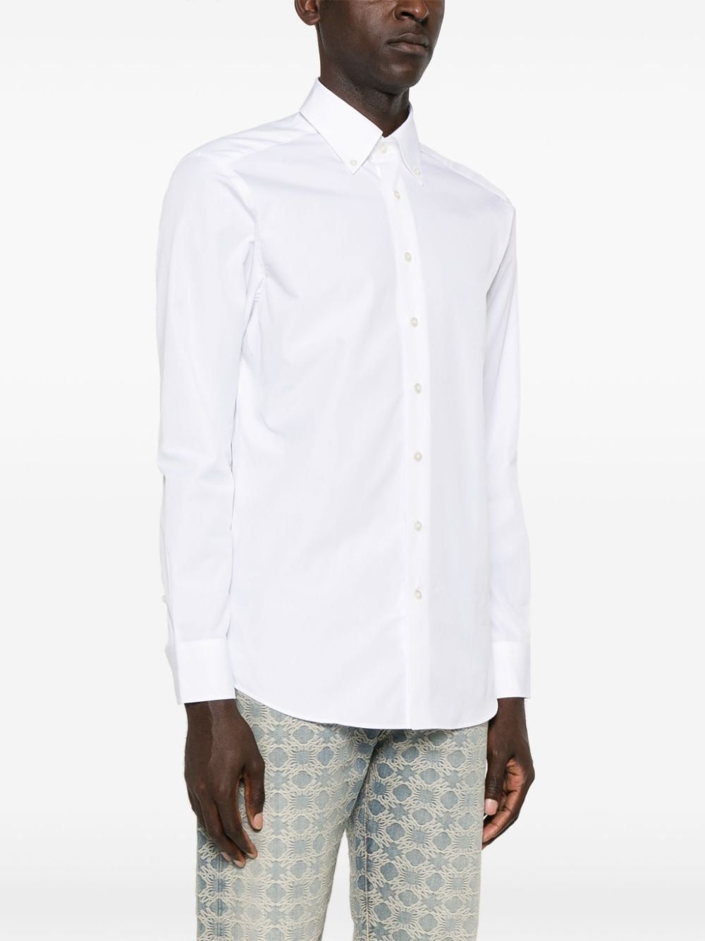 ETRO Dual Fabric Button-Down Dress Shirt for Men