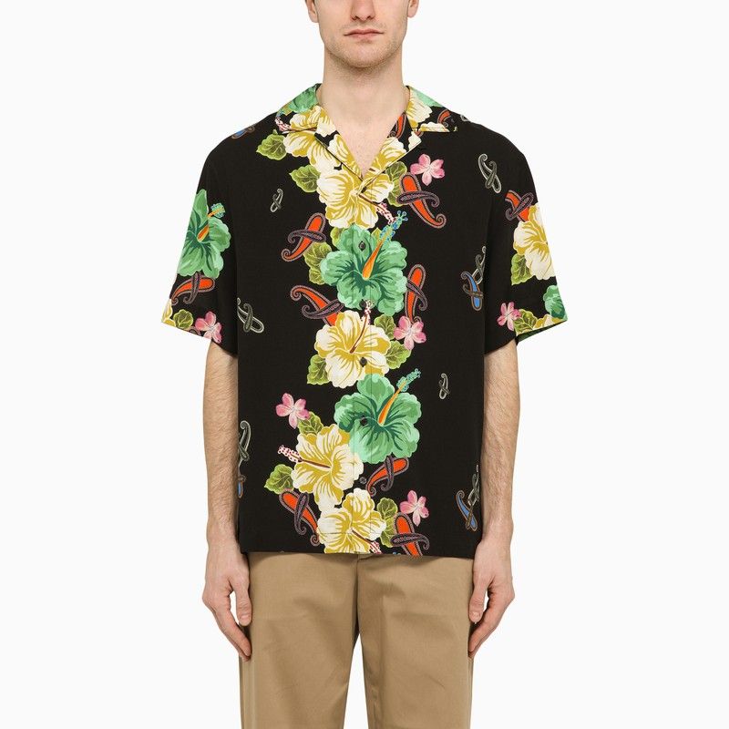 ETRO Multicolor Short Sleeve Floral Print Shirt