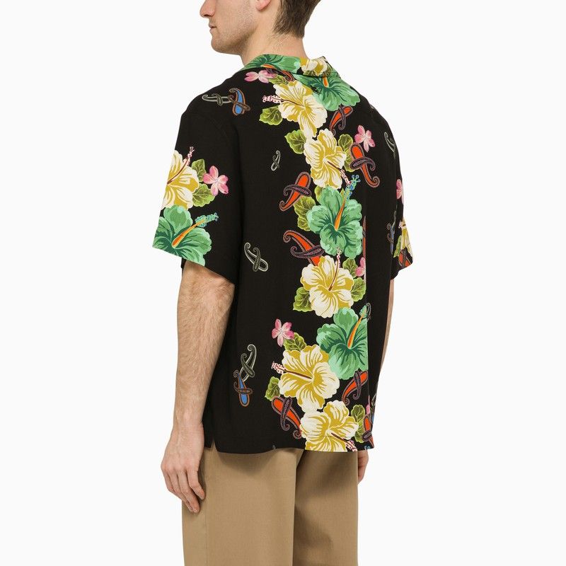 ETRO Multicolor Short Sleeve Floral Print Shirt