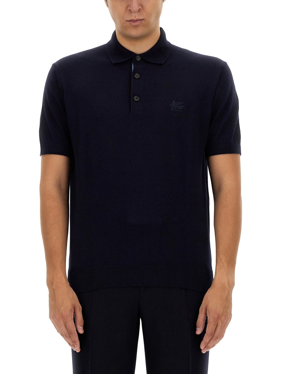 ETRO Men's Pegasus Embroidered Polo Shirt - Regular Fit