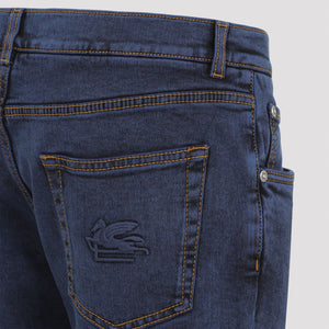 ETRO Classic Cotton Stretch Jeans for Men